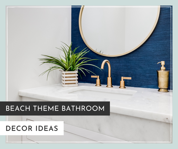Beach themed bathroom deals decor