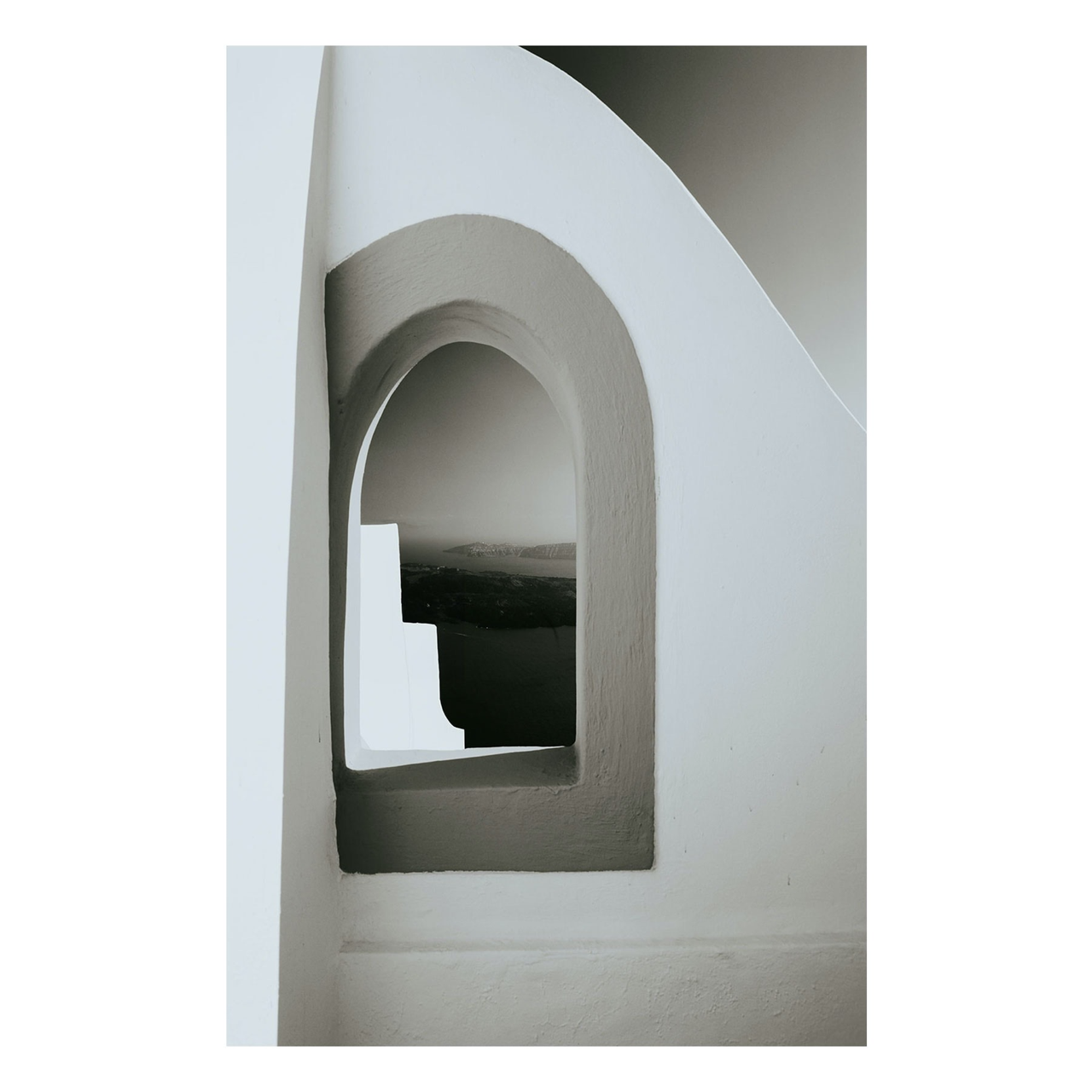 "Black and White I" Santorini Archway Photography