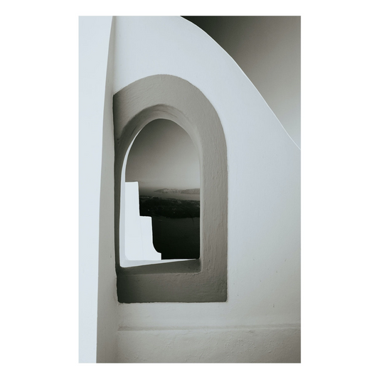 "Black and White I" Santorini Archway Photography