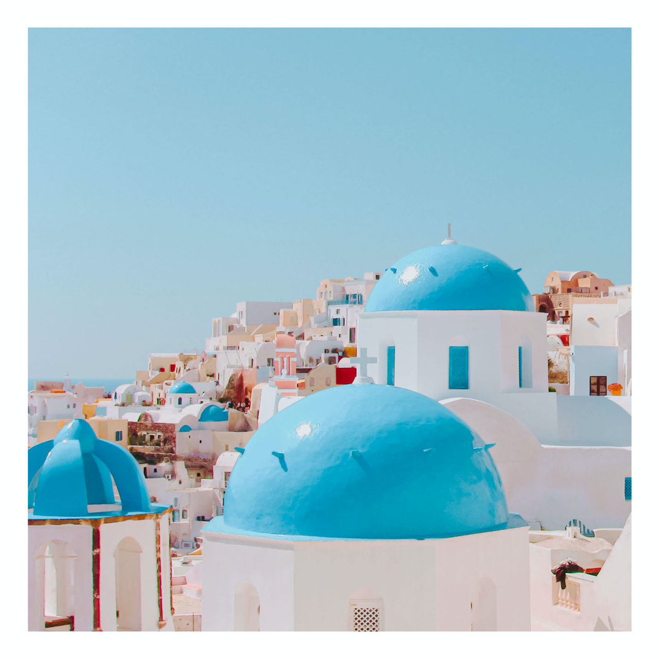 "Isle of Blue Sky" Santorini Wall Art