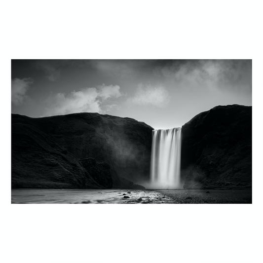 "Midnight's Veil" Waterfall Art Print