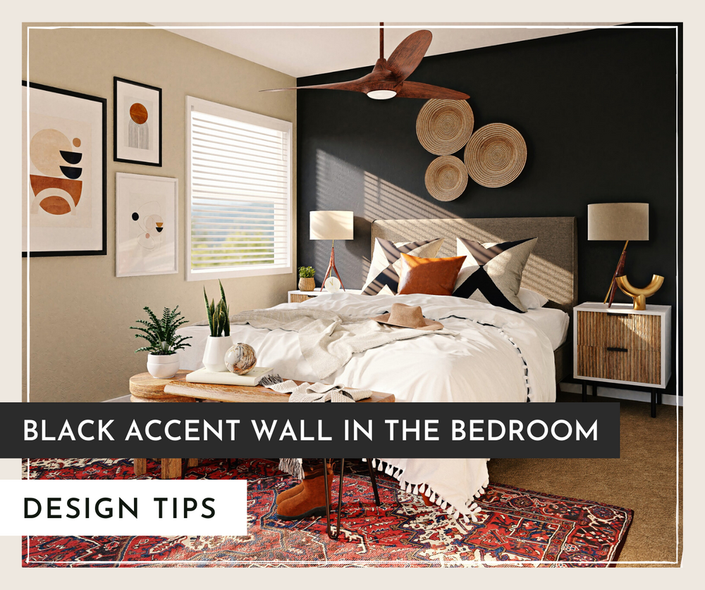Black Accent Wall in the Bedroom - Design Tips