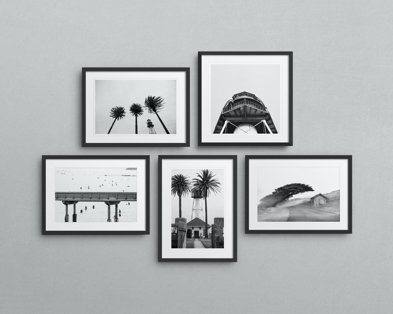 "Monochromatic Coast" Gallery Wall Art