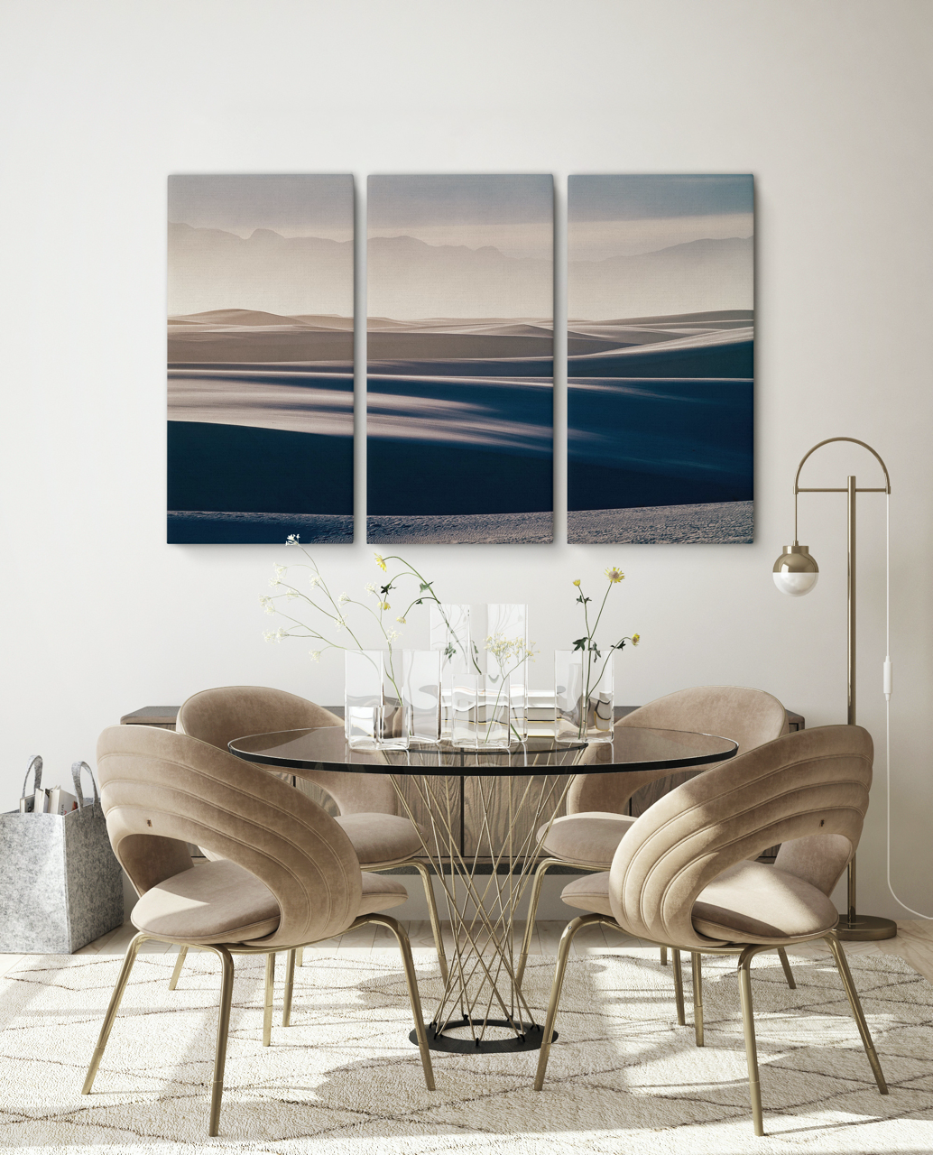 "Any Way the Wind Blows" Triptych, Desert Wall Art - Set of 3