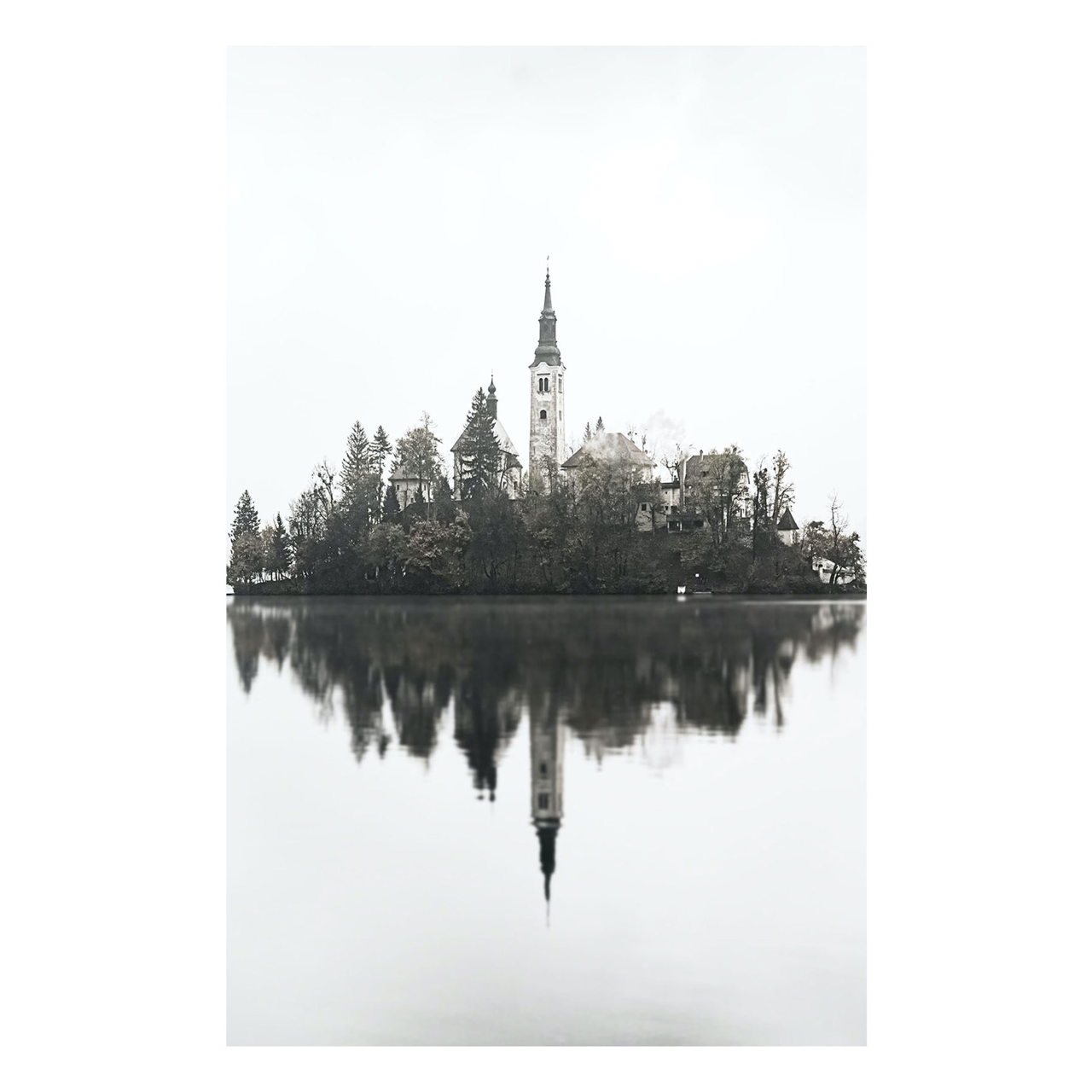 "Lake Bled" Black and White Fine Art Photography