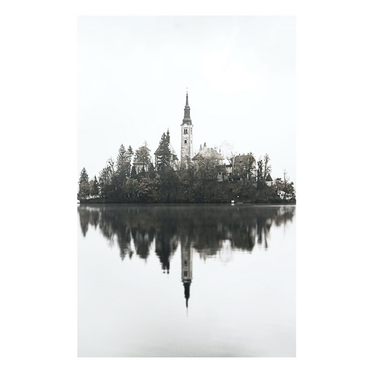 "Lake Bled" Black and White Fine Art Photography