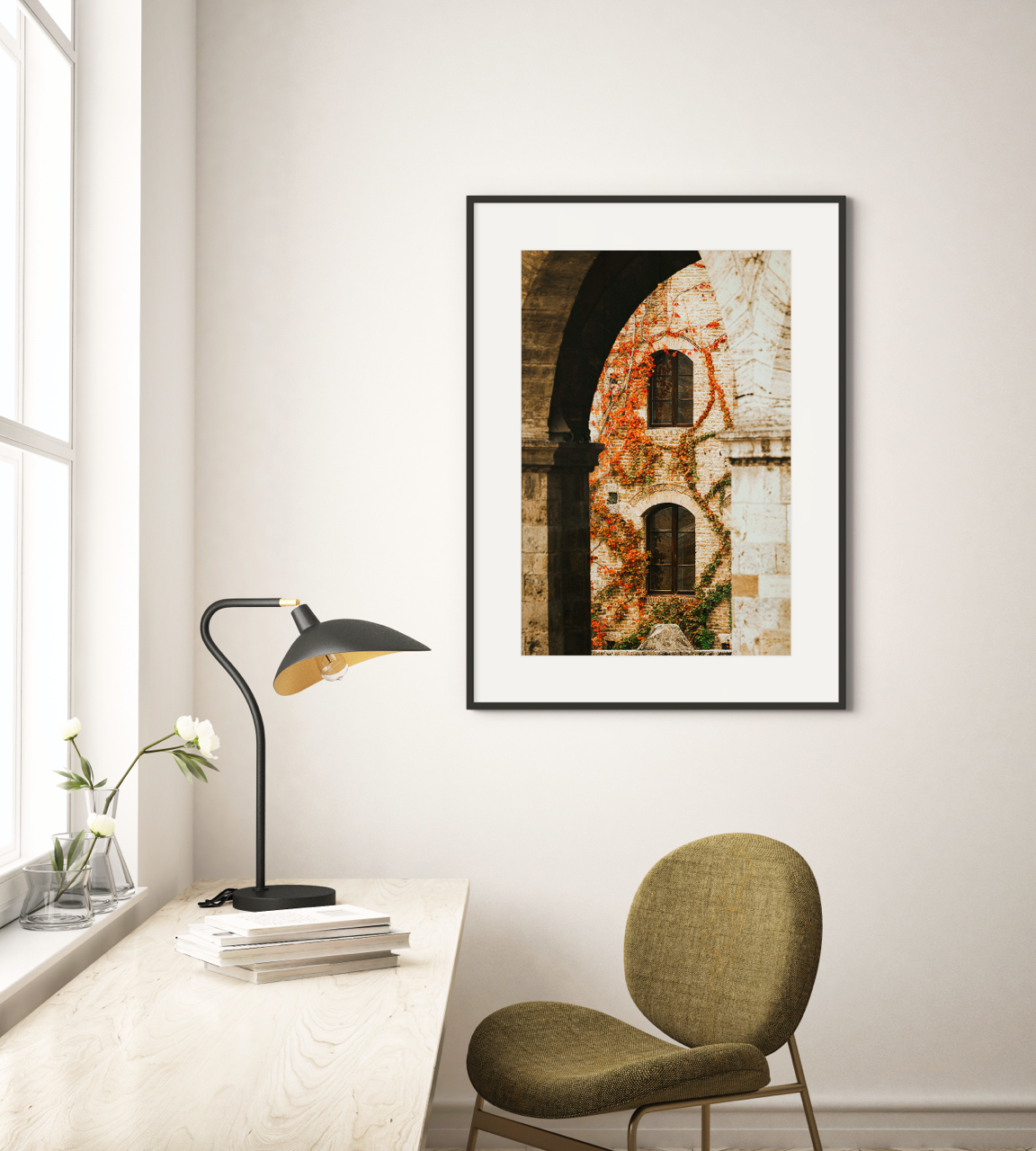 "Vines in View" Architecture Photography Art Print