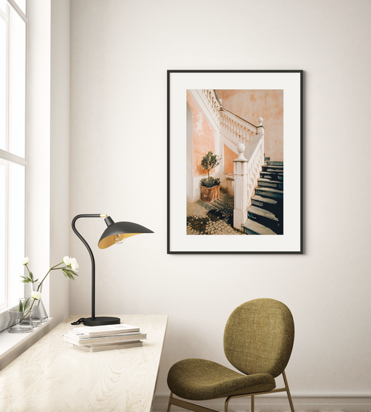 "White Bannister" Architecture Photography Art Print