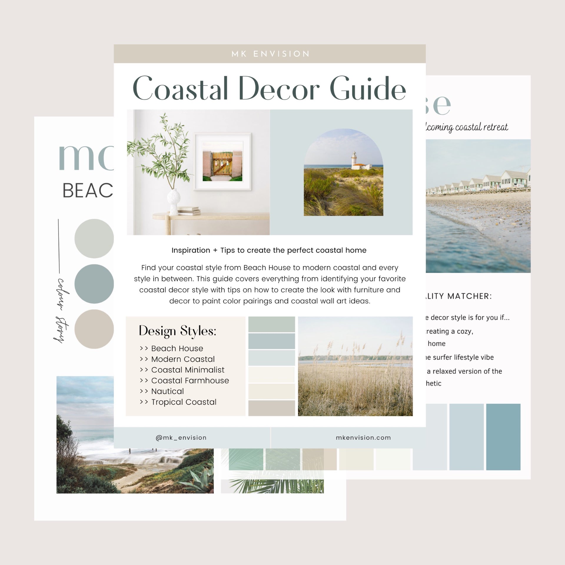 Coastal Home Decor Guide | Instant PDF Download