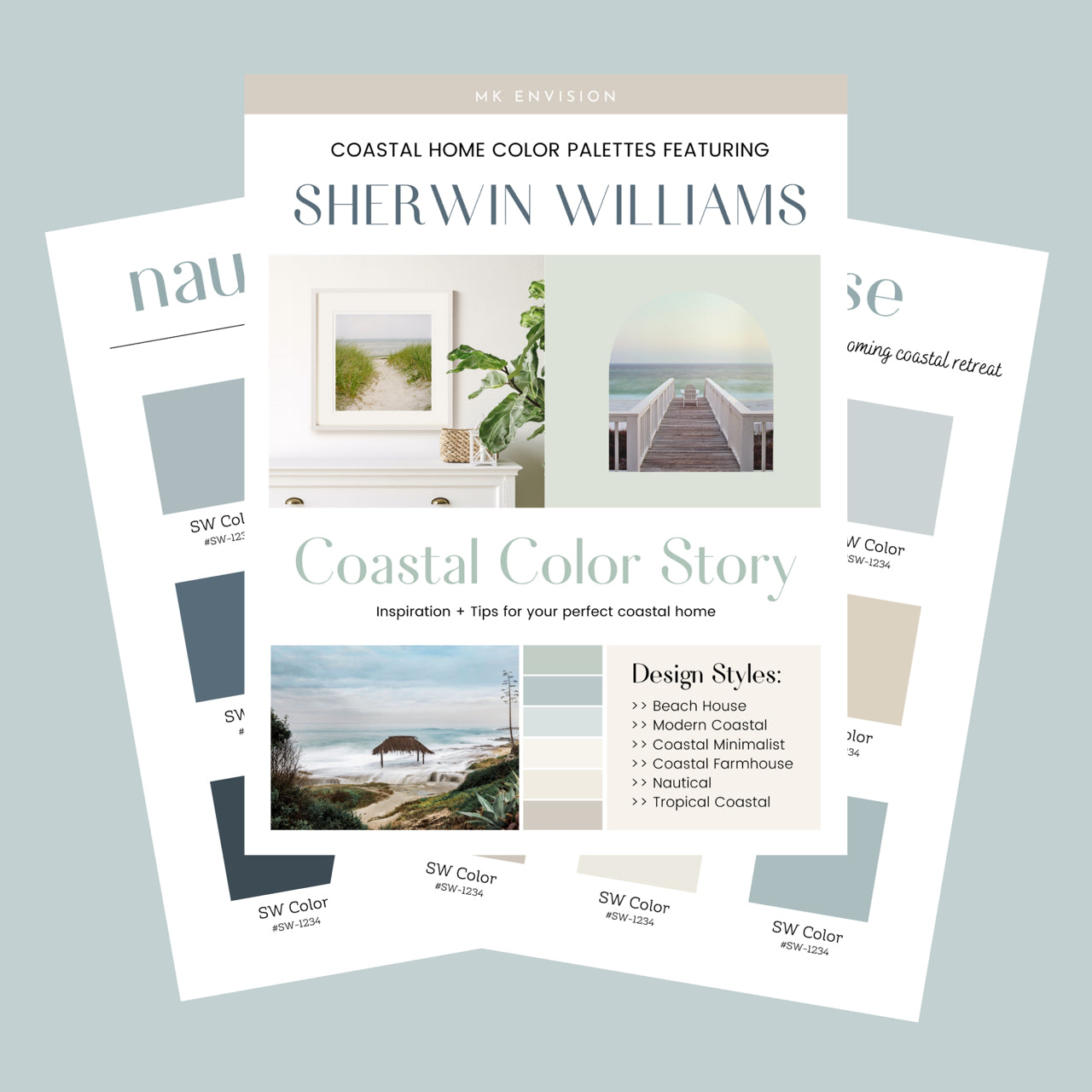 Coastal Paint Palettes - Sherwin Williams