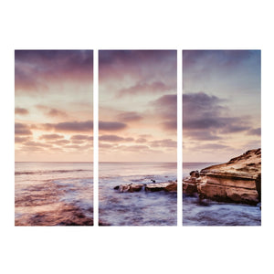 Fine Art Prints - "Dreamy Sunset Cliffs" Triptych | Coastal Wall Art Set