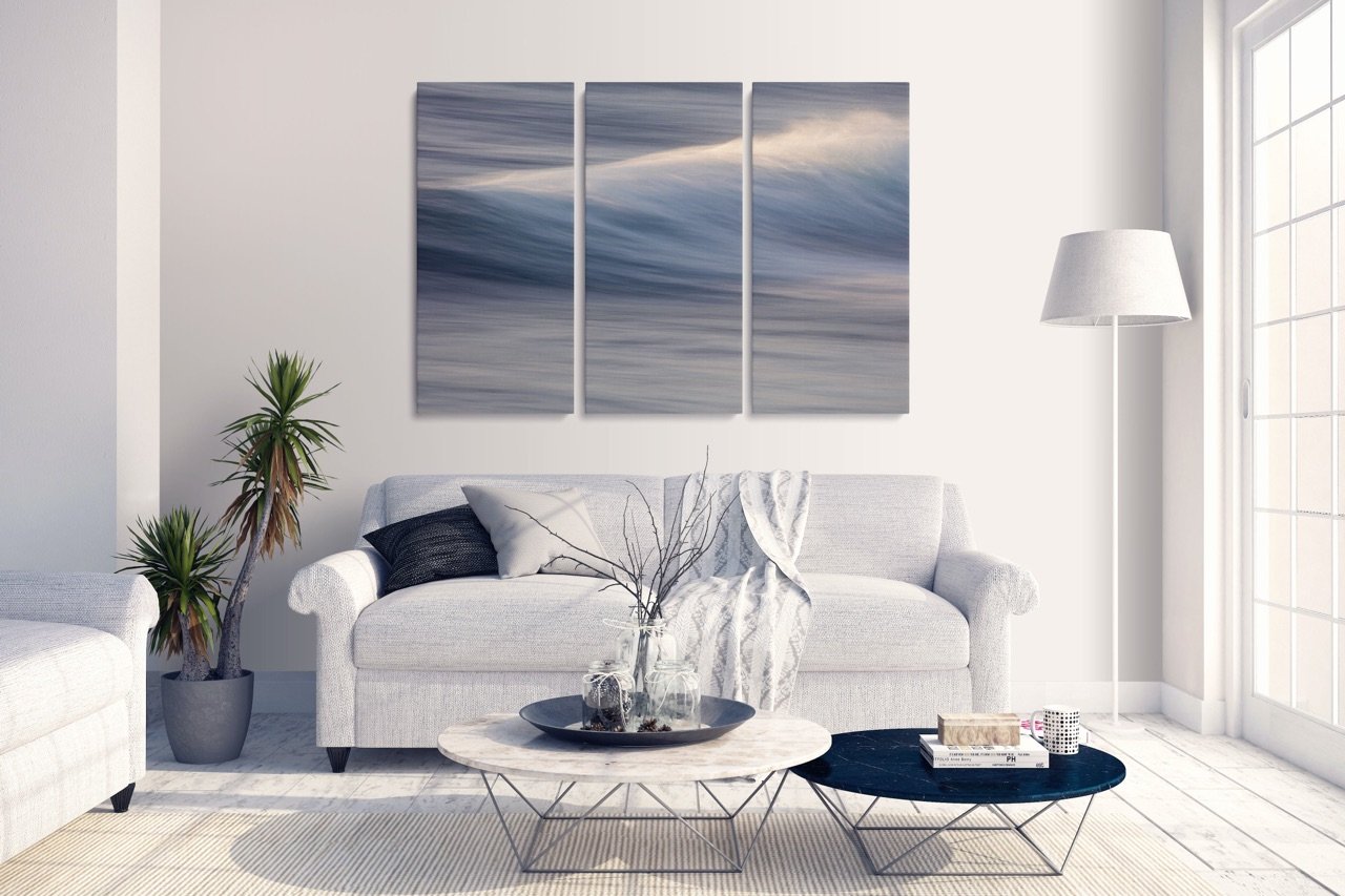 Fine Art Prints - "Light Spray Triptych" | Coastal Abstract Photography