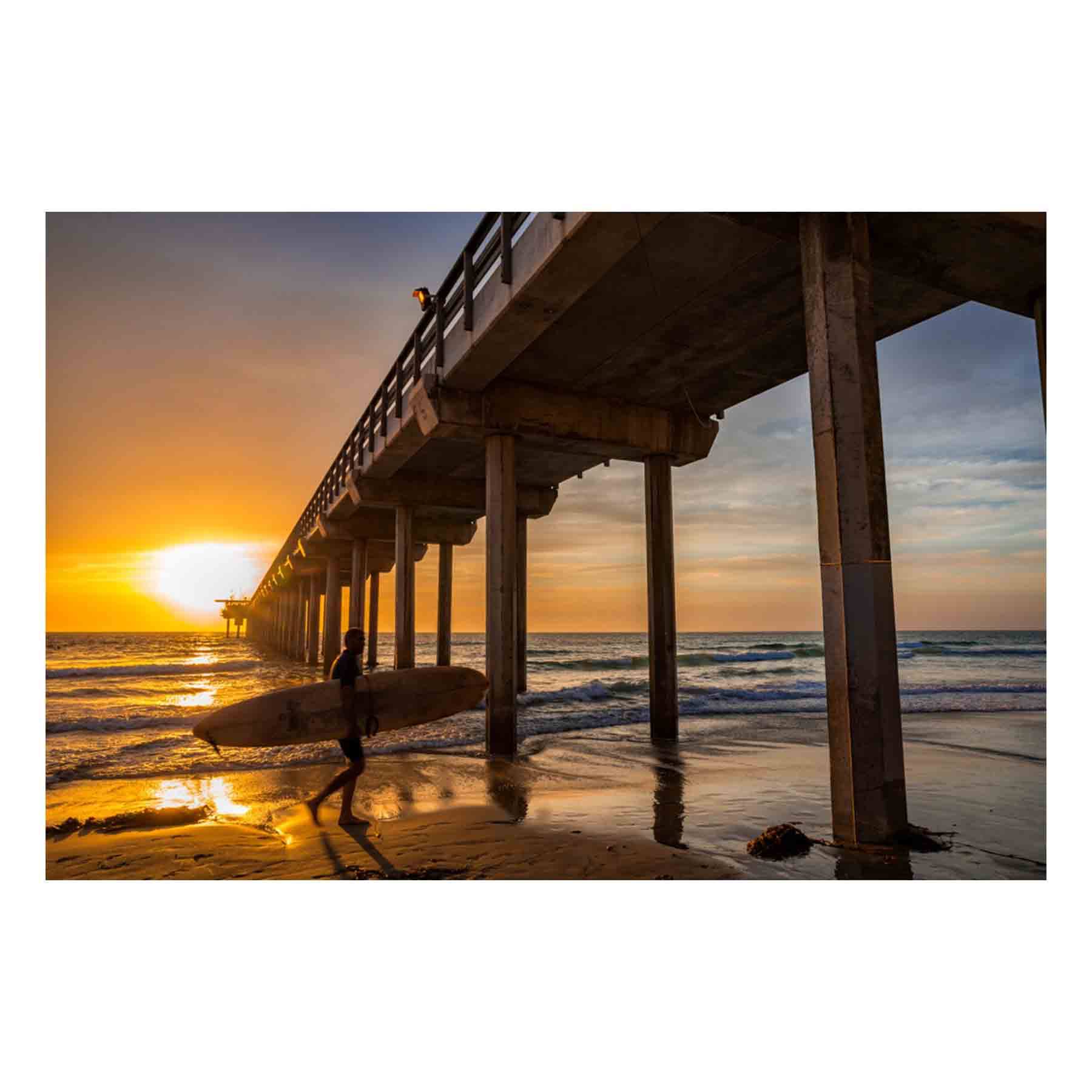 Fine Art Prints - "Scripps Surfer At Sunset" | Coastal Photography Prints