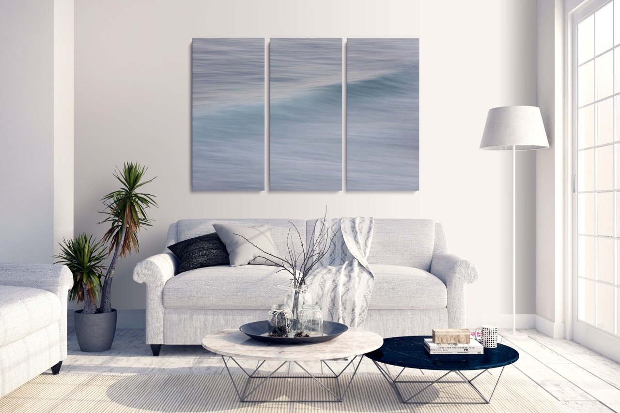 Fine Art Prints - "Soothing Swell Triptych" | Coastal Abstract Photography