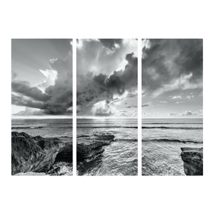 Fine Art Prints - "Sunbeams And Clouds" Triptych | Coastal Wall Art Set
