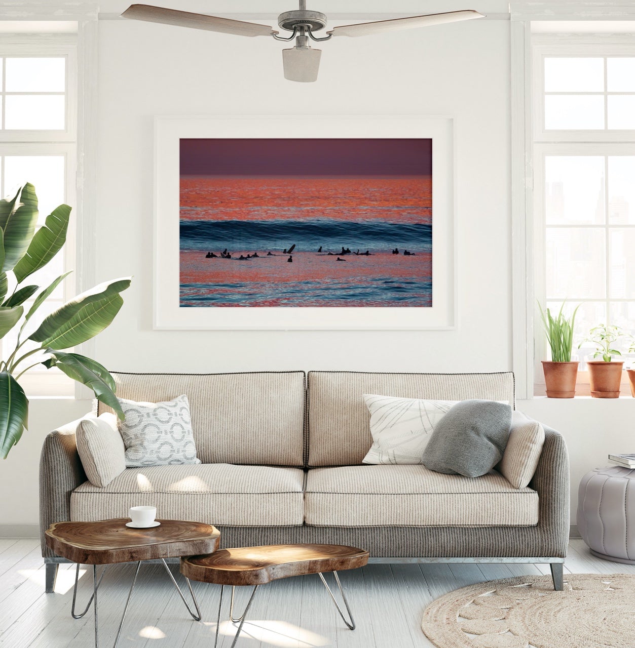 Fine Art Prints - "Sunset Fire" | Abstract Ocean Surf Print