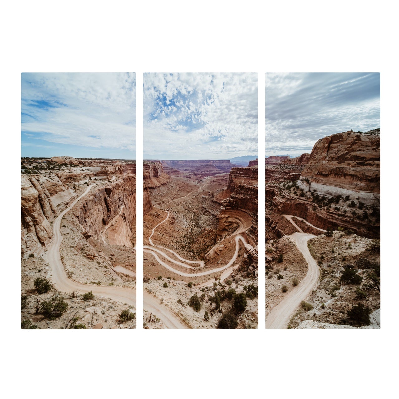 Fine Art Prints - "Winding Roads Of Canyonlands" Triptych | Desert Wall Art Set