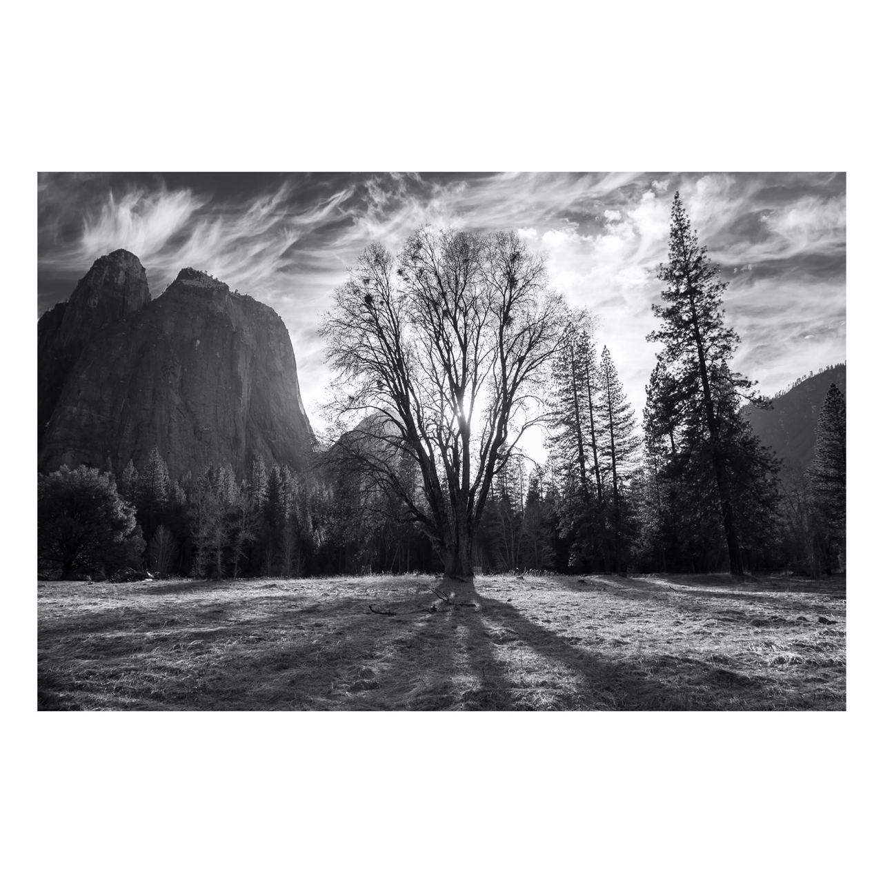 Fine Art Prints - "Yosemite At Dusk" | Black & White Nature Photography