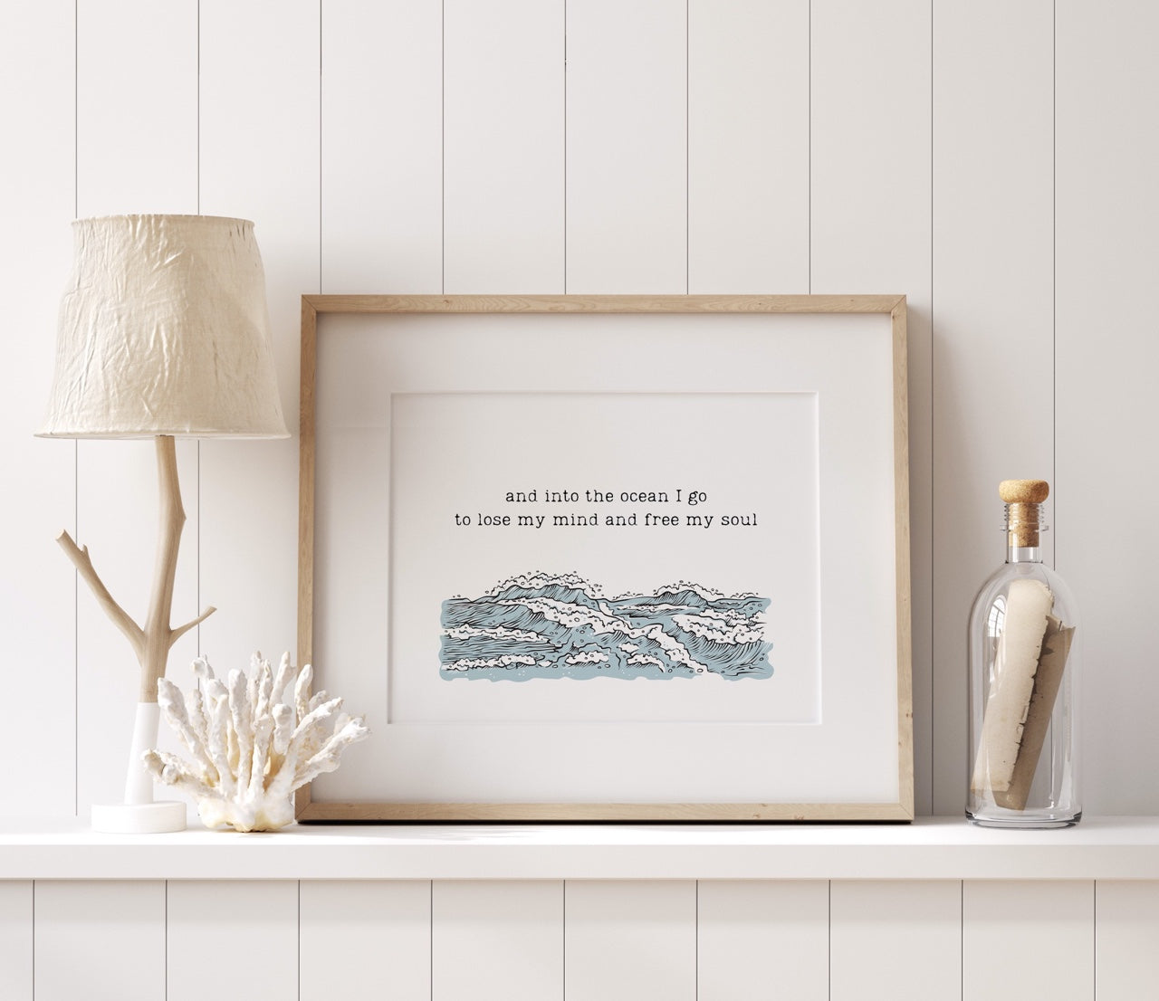 Graphic Art Print - "Into The Ocean" | Graphic Art Print