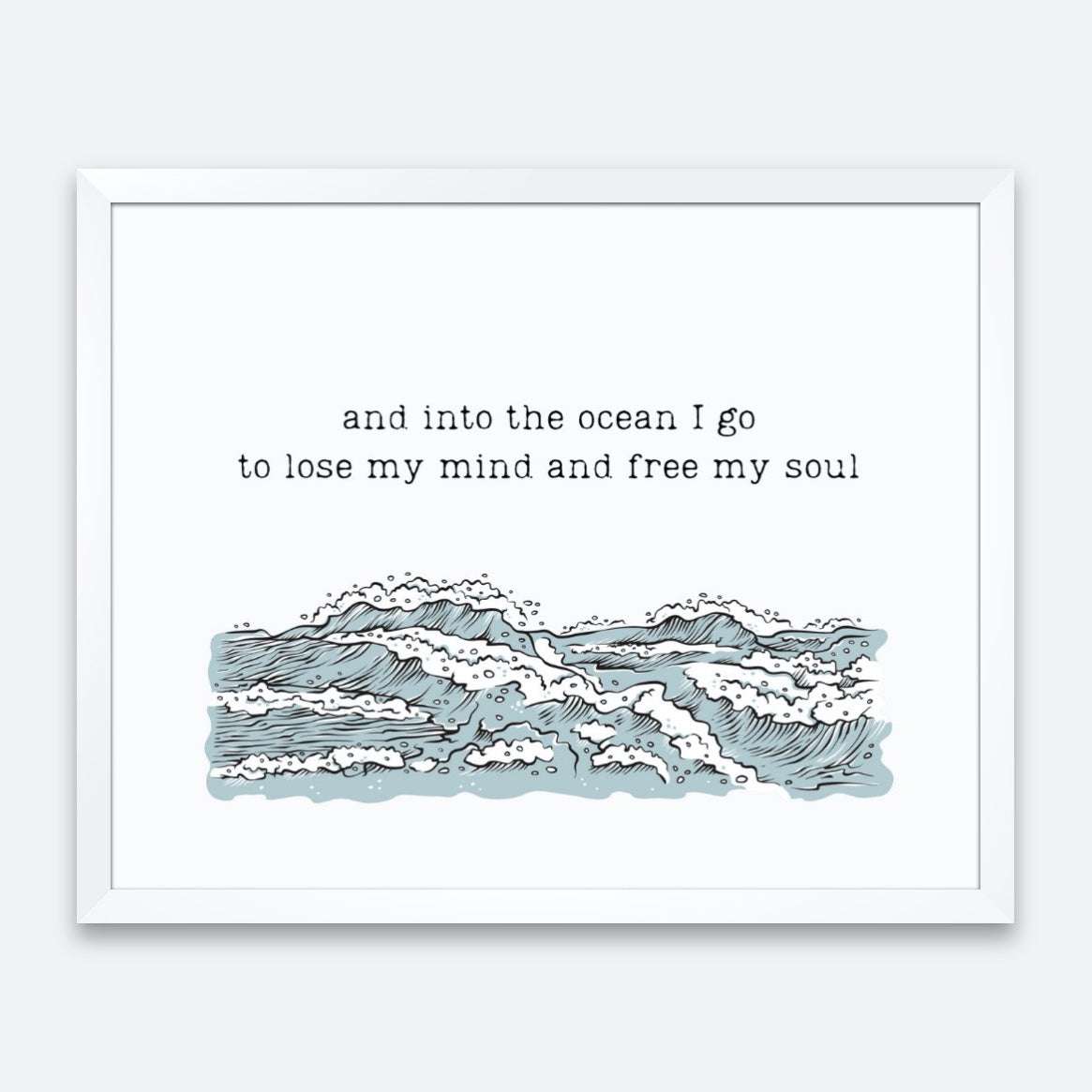 Graphic Art Print - "Into The Ocean" | Graphic Art Print