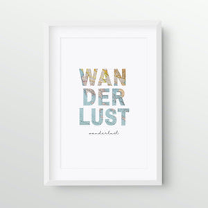 Graphic Art Print - "Wanderlust" | Graphic Art Print