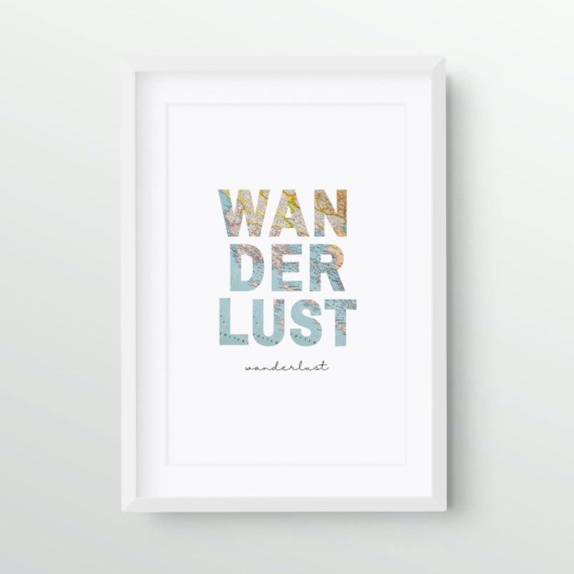 Graphic Art Print - "Wanderlust" | Graphic Art Print