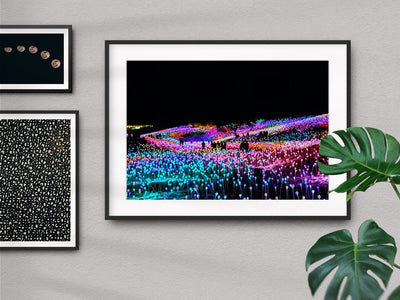 Matted Prints - "Night At The Field Of Light" | Matted Print
