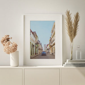 Matted Prints - "Powder Blue Beauty In Cuba" | Matted Print