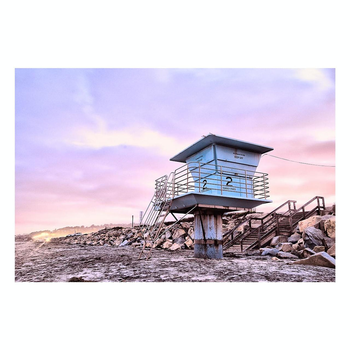 Matted Prints - "Tower 2 Morning" | Beach Photography Prints