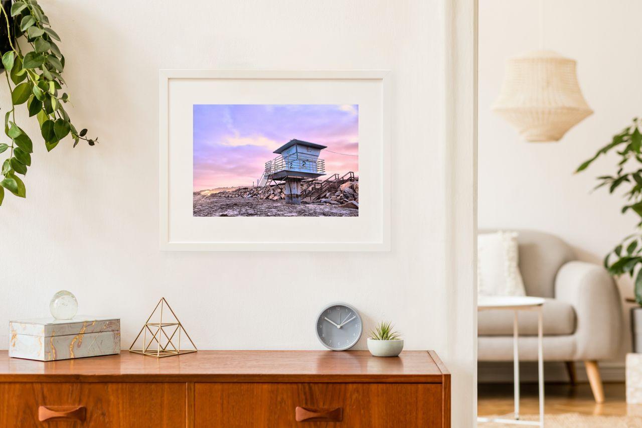 Matted Prints - "Tower 2 Morning" | Beach Photography Prints