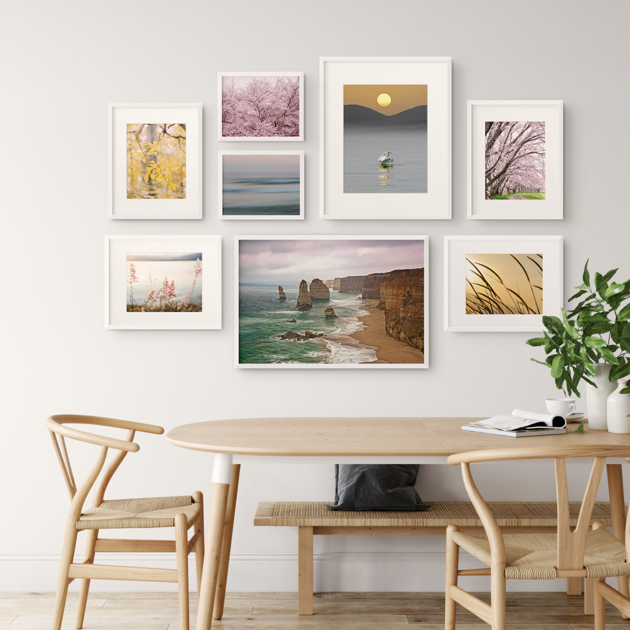 "Serenity Gallery Wall" | 8 Piece Art Set