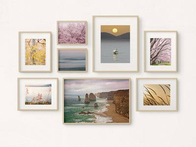 "Serenity Gallery Wall" | 8 Piece Art Set