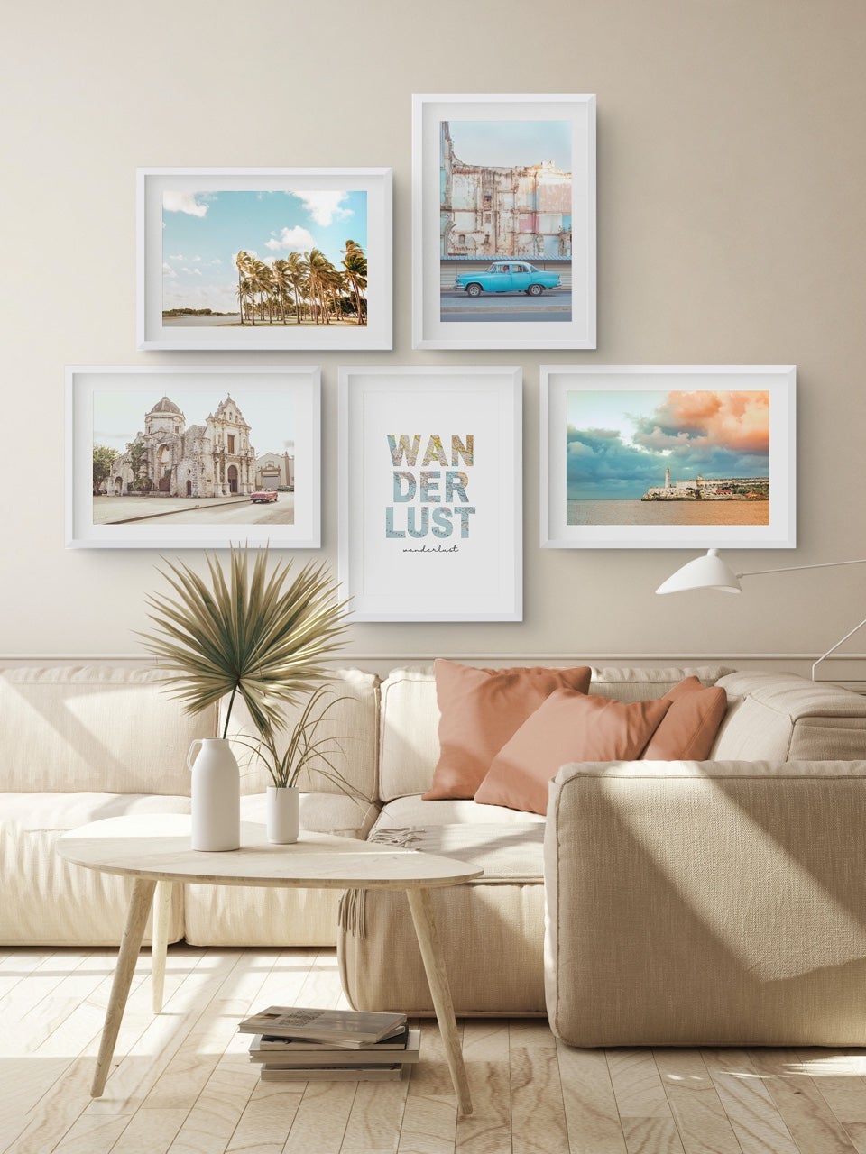 Wanderlust Gallery Wall  5 Piece Art Set - MK Envision Galleries