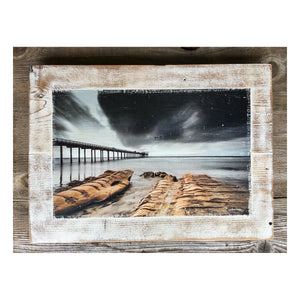 Wood Art Print - Black Clouds