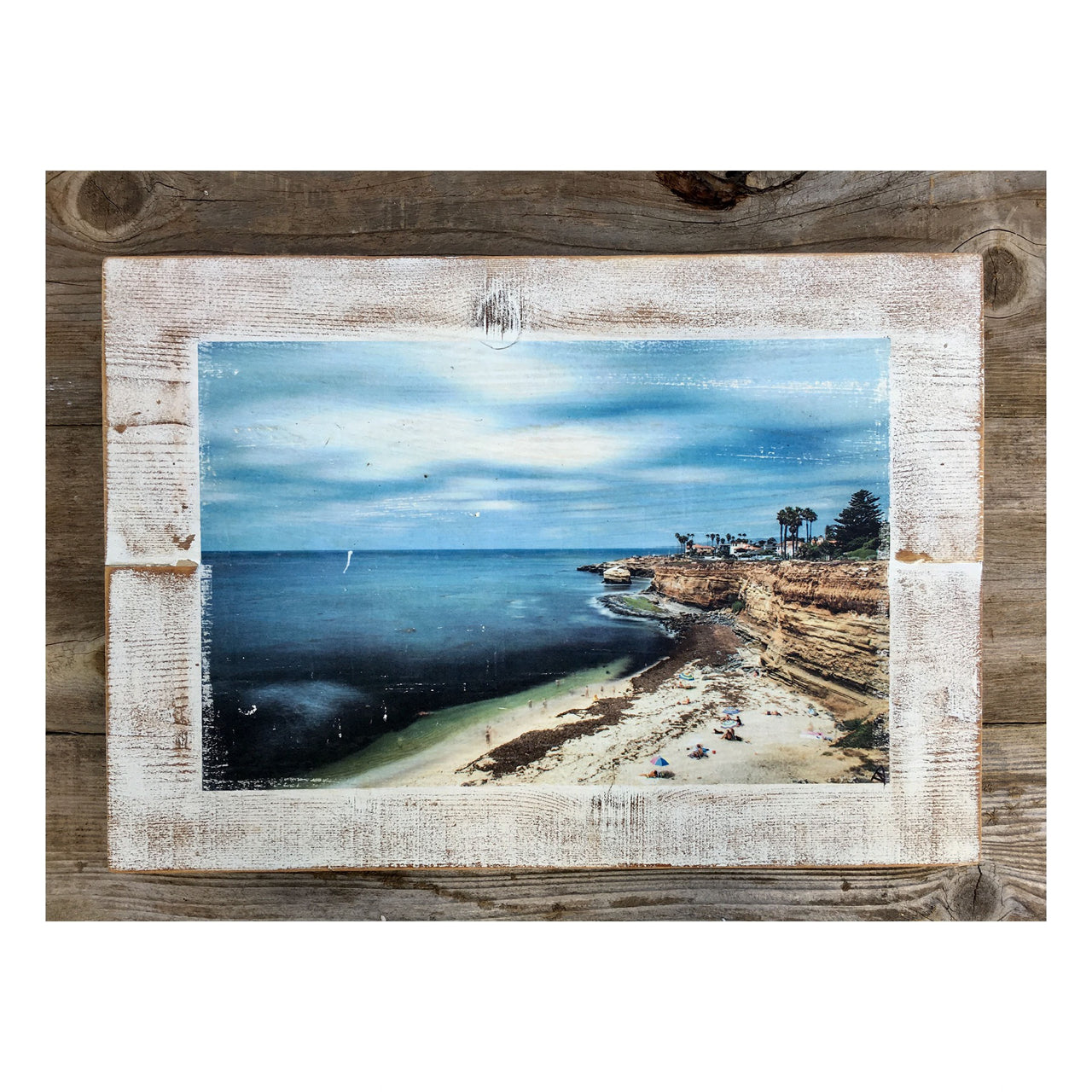 Wood Art Print - Deep Blue