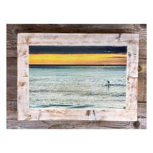 Wood Art Print - Lone Paddler