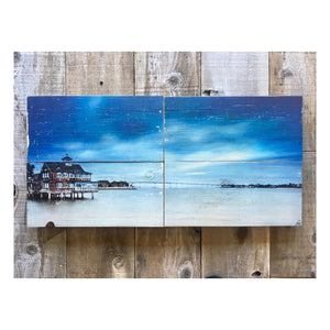 Wood Art Print - Shades Of Blue