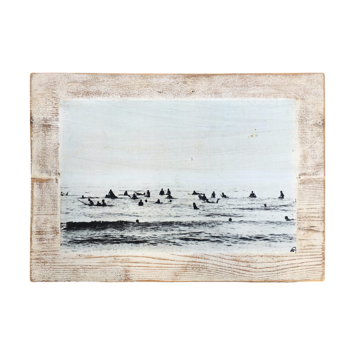 Wood Art Print - "Surf Lineup"| Wood Surf Wall Art