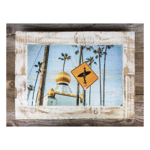 Wood Art Print - Surfer's Crossing